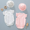 Baby One-piece Clothes Summer Thin Newborn Princess Cheongsam Ha-style Foreign-style Baby Girl Cute Super Cute Bag Fart Clothes