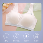 Girls' Bra Sports Bra Junior High School and High School Girls' Development Period White Vest-Style Thin Pure Cotton Vest