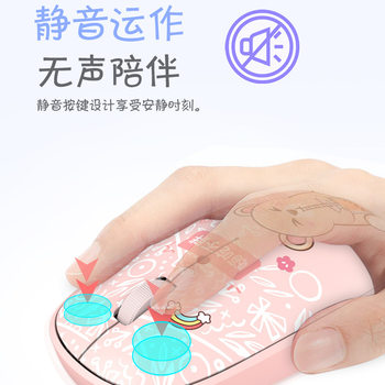 Factory in stock 2.4G Wireless Bluetooth Mouse T9 Painted Cartoon 1200DPI Mute Business Office Mouse