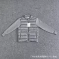 Glossy knitted silver gray