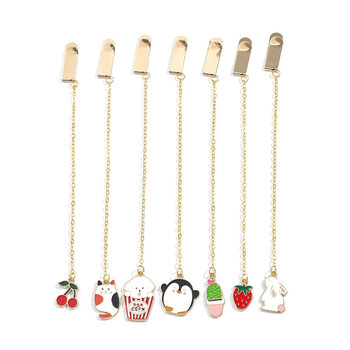 Creative fresh animal and plant style bookmark cute children learning stationery gift pendant book holder wholesale