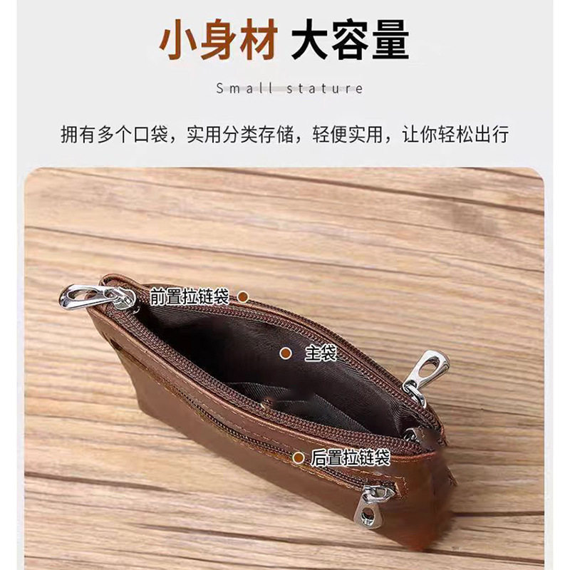 Japanese and Korean Style Multifunctional Coin Purse Three-Zipper Storage Bag Card Mini Key Coin Clutch Bag Id Holder for Mom