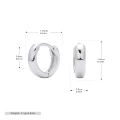 925 Silver Plated Platinum -8mm