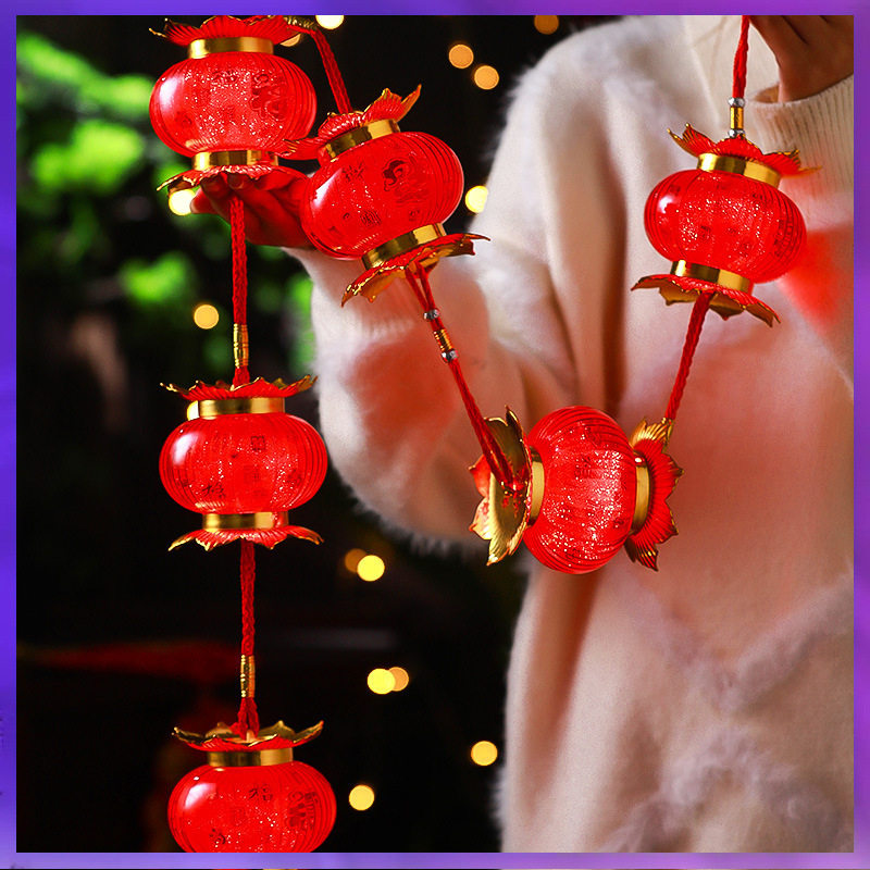 ✅ 2026 Year of the Horse Lanterns Wholesale Handheld Light-Up Red Projection Children's DIY New Year Hanging Decorations Spring Festival Hanging Ornaments