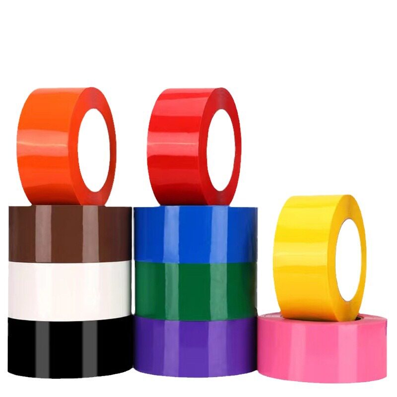 Color Sealing Tape Large Roll Green Red Black Blue White Transparent Widened Express Packaging Tape Wholesale