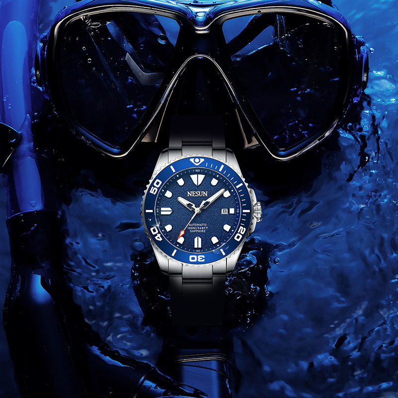 Nesun Fully Automatic Mechanical Watch Luminous Waterproof Business Casual Fashion Men's High-End Watch 9218