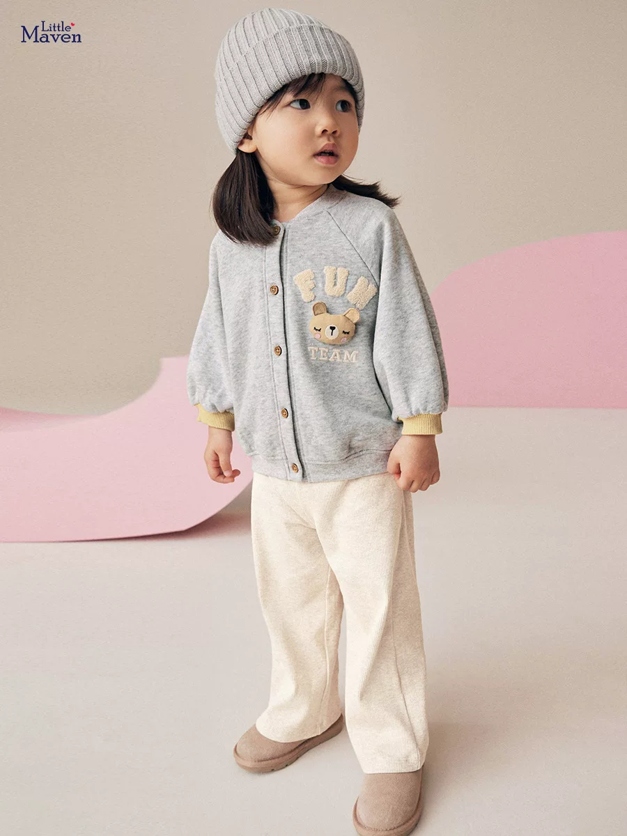 Girls' Cute 3D Decor Set, Trendy Kids' Outfit Wholesale