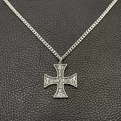 Cross-Border Retro Erd Melancholic Rich Second-Generation Cross Necklace European and American Niche Men's Domineering Seal Sweater Chain