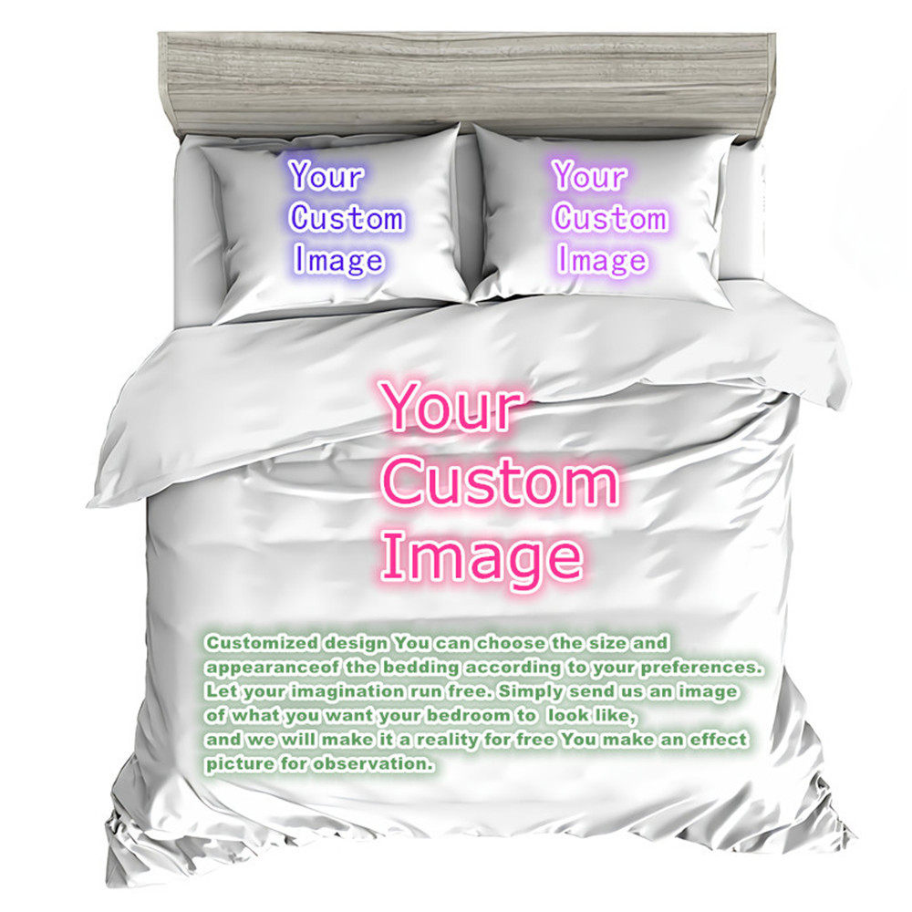 Cross-Border 3D Digital Printing Quilt Cover Three-Piece Set Proofing Bed Bed Sheets Four-Piece Set Amazon Bedding Set