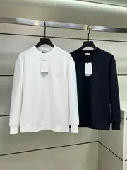 2026 Early Spring New Embroidered Letter Simple Round-Neck Pullover Sweatshirt Unisex Loose Versatile Base Top