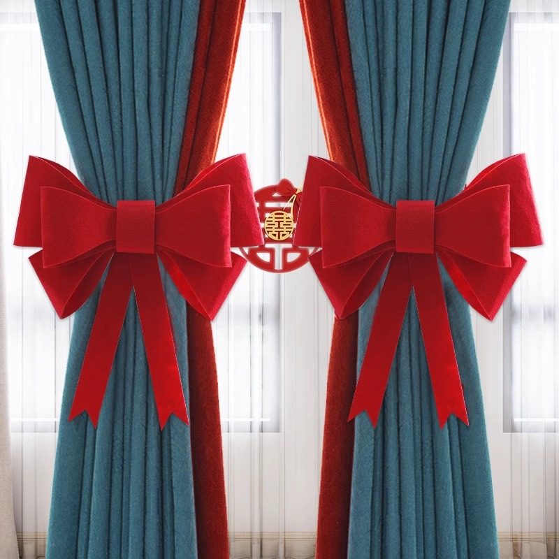 Women's Men's Bedroom Living Room New House Arrangement Wedding Supplies Encyclopedia Wedding Room Arrangement Decorative Curtain Strap Pair