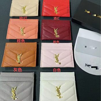 In-Stock Direct Wholesale Caviar Card Holder Card Multi-Card Chanel-Style Small Fragrance Yangshulin Trendy Brand Ys Embossed Texture
