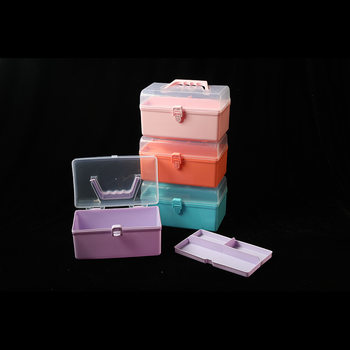 Thickened portable portable stationery painting storage box plastic medicine box primary school student art box toolbox wholesale