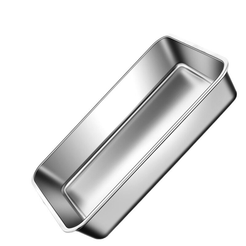 Cross-border Acid and Alkali Resistant Stainless Steel Plate Rectangular Tray Kitchen Square Plate Household Deep Plate Oven Flat Bottom Plate