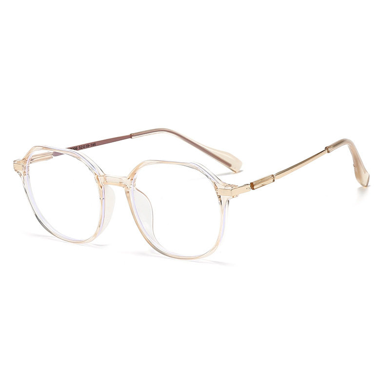 New Xiaohongshu Internet Celebrity Style Glasses Frame Trendy Korean Style Polygonal Anti-Blue Light Plain Women's Frame Glasses Flat Mirror