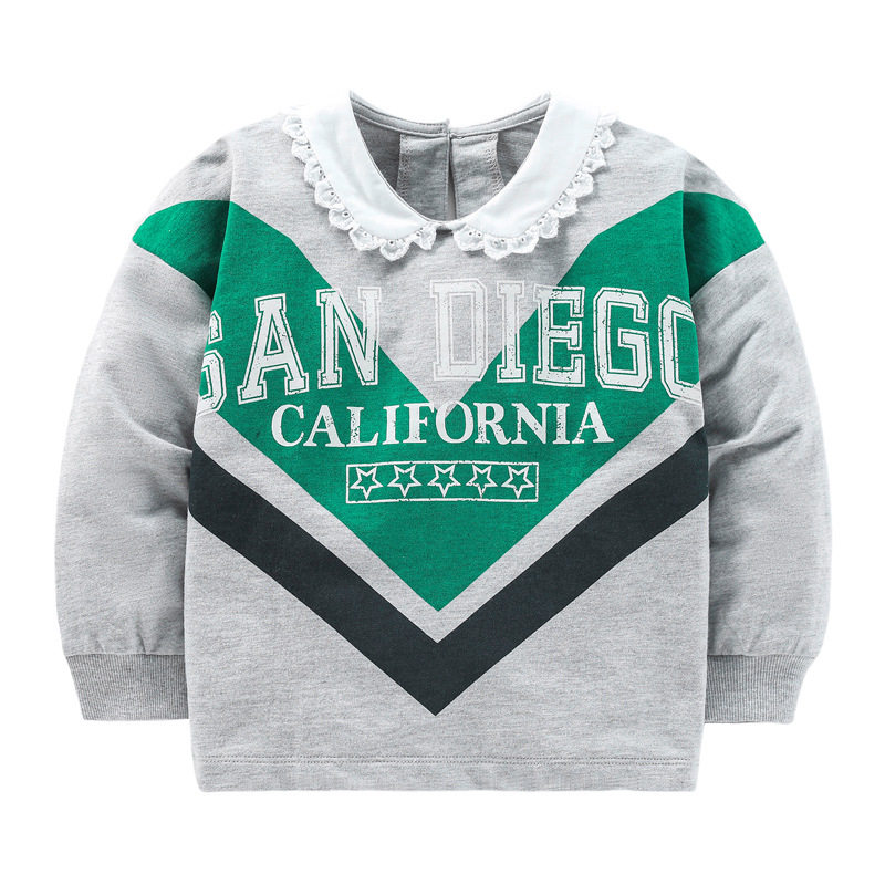 加工定制 儿童卫衣童装卫衣秋季新款针织印花长袖女童卫衣