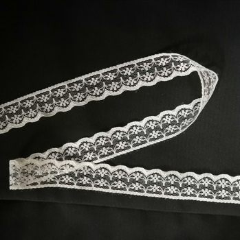 Lace Non-elastic Lace 2.2cm Left and Right Nylon Lace Warp Mesh Clothing Lace Factory Direct Sales