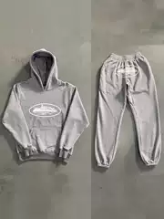 High-Quality Corteiz American Street Hip-Hop Printed Fleece-Lined Hooded Sweatshirt Men's Trendy Brand Sports Suit Jacket