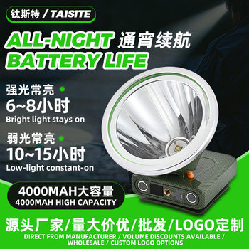 Rechargeable High-Power Headlight Led Head-Mounted Outdoor Strong Light Fishing Light High-Brightness Camping Style Light Lithium Battery Headlight