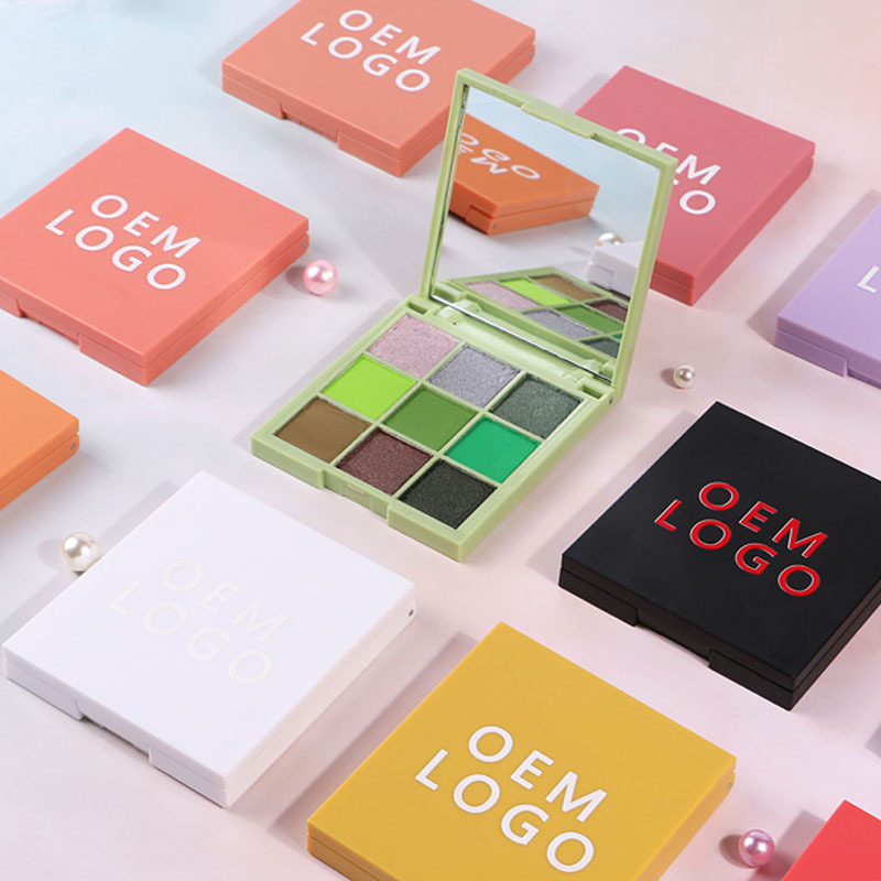 Factory Direct supply cross-border multi-color Pearl matte glitter square eye shadow 22mm self-selected DIY in stock without logo