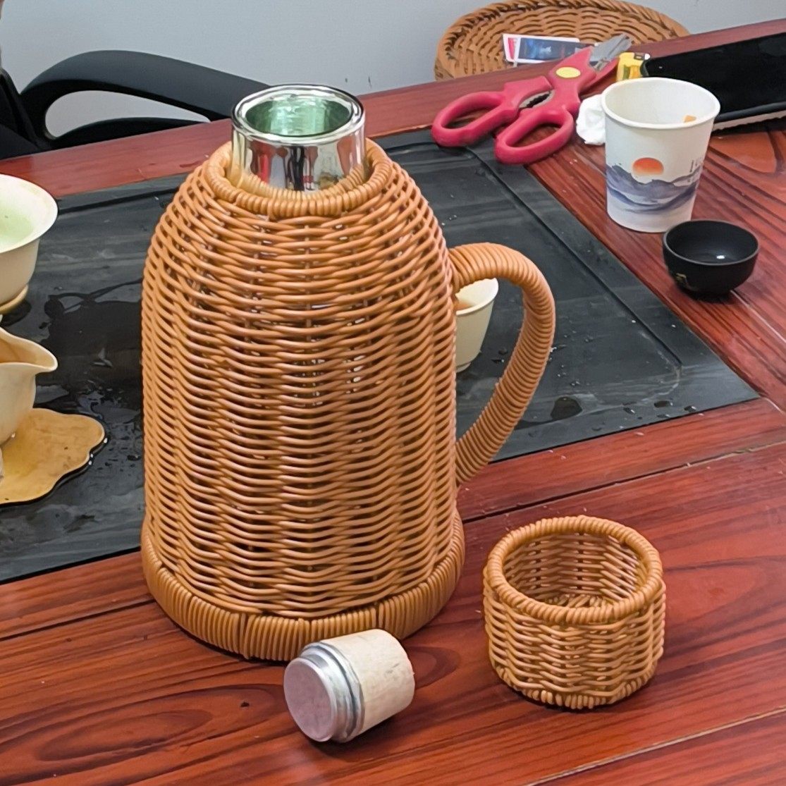 Household Dormitory Thermos Flask Thermos Cup Handmade Rattan Thermos Kettle Boiling Water Bottle Liner Kettle