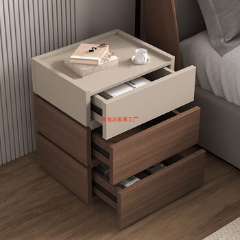 Minimalist Bedside Table Light Luxury Bedside Table Modern Home Simple Bedroom New Solid Wood Creative Bedside Table Storage Cabinet