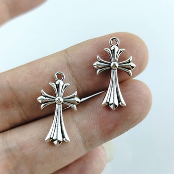 European and American retro metal jewelry accessories DIY hand-assembled pendant cross necklace decorations foreign trade hot sale