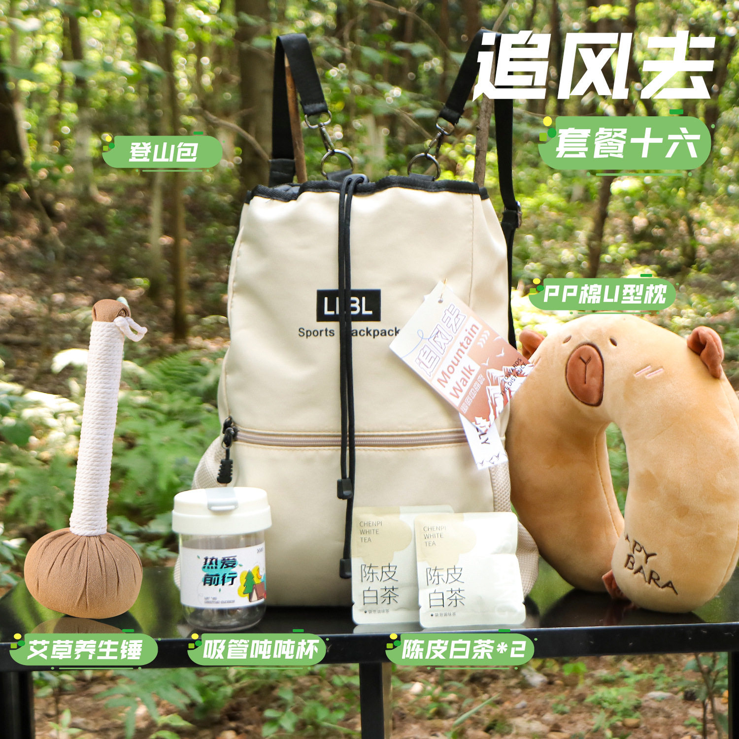 中秋户外伴手礼露营运动登山包公司员工实用团建活动礼品定.制log