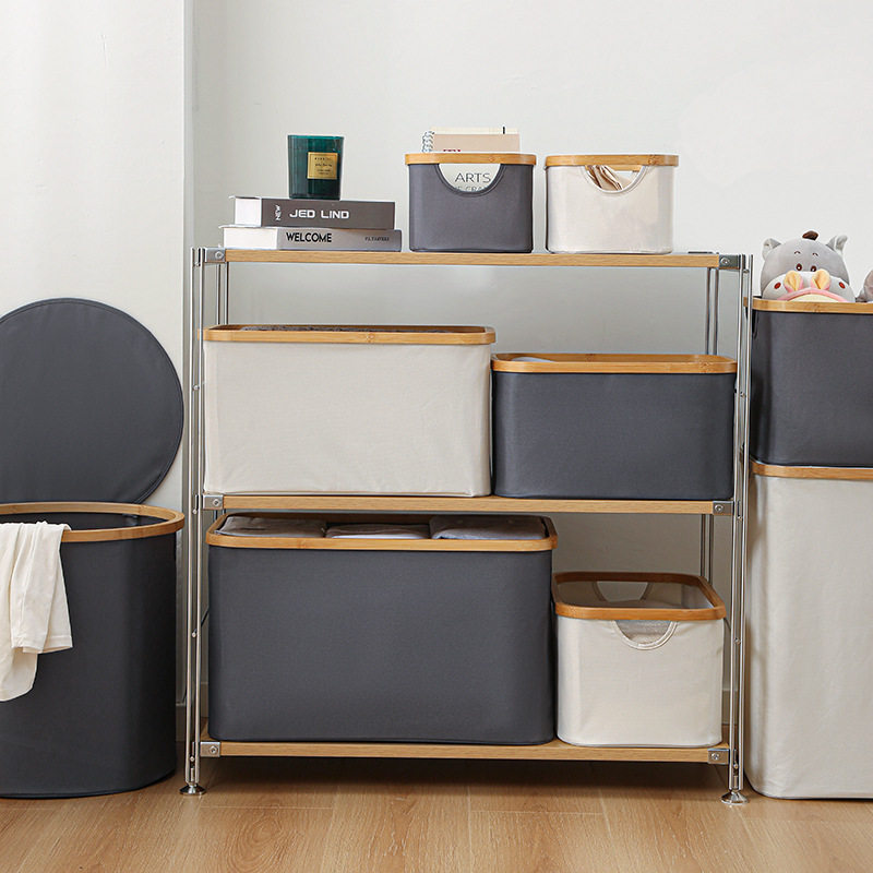 Desktop Storage Basket Bedroom Organize Dirty Clothes Storage Basket Foldable Large Toy Storage Dirty Clothes Basket with Lid