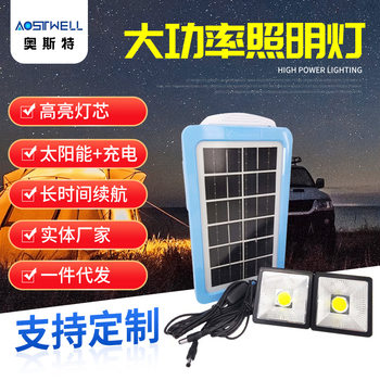 Outdoor Solar High-Power Lighting Outdoor Camping Style Satchel Lamp Storage Small System Backup Charging Board