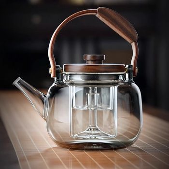 Handle Pot Thickened Glass High Temperature Resistant Water Boiling Tea White Tea Electric Ceramic Stove Tea Boiling Stove Tea Boiling Teapot Tea Boiling New Style