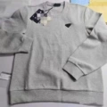 Triangular round neck sweatshirt light gray