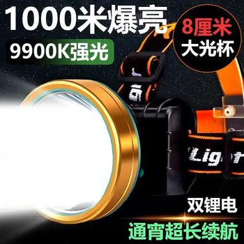 Cross-border Explosions Long Endurance Strong Light Headlamp LED Head-mounted Charging Night Fishing Miner's Lamp Outdoor Camping Exploration Flashlight