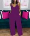 Solid Dark Purple Long Pants