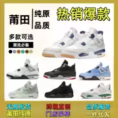 Putian Shoes Pure Original Aj4 Men's Shoes Electric Mother Black Cat Paris Retro Basketball Shoes Sports Shoes Cross-Border Factory Direct Supply