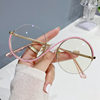 Anti-blue light plain glasses round frame plain glasses frame Korean style fresh Women's glasses with glasses frame