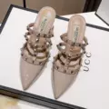 Nude gray thick heel 6cm