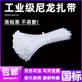 High-Quality Nylon Cable Ties Are Environmentally Friendly 3*100 4*150 5*200 8*300 10*400 Plastic One-Pull Straps
