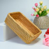 Rattan Woven Storage Basket Desktop Coffee Table Storage Box Storage Box Snack Toy Storage Basket Household Storage Basket