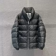 2025 New Men's Stand-Up Collar Letter Jacquard Nylon down Jacket Waterproof and Cold-Resistant down Jacket Inspection Passed and Ready for Sale