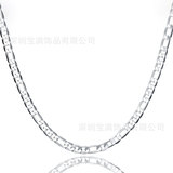 Популярное в Европе и Соединенных Штатах плоское колье "три в одном" с покрытием из серебра 925 пробы толщиной 2-12 мм, ювелирные изделия на цепочке "ФИГАРО", модные серебряные украшения