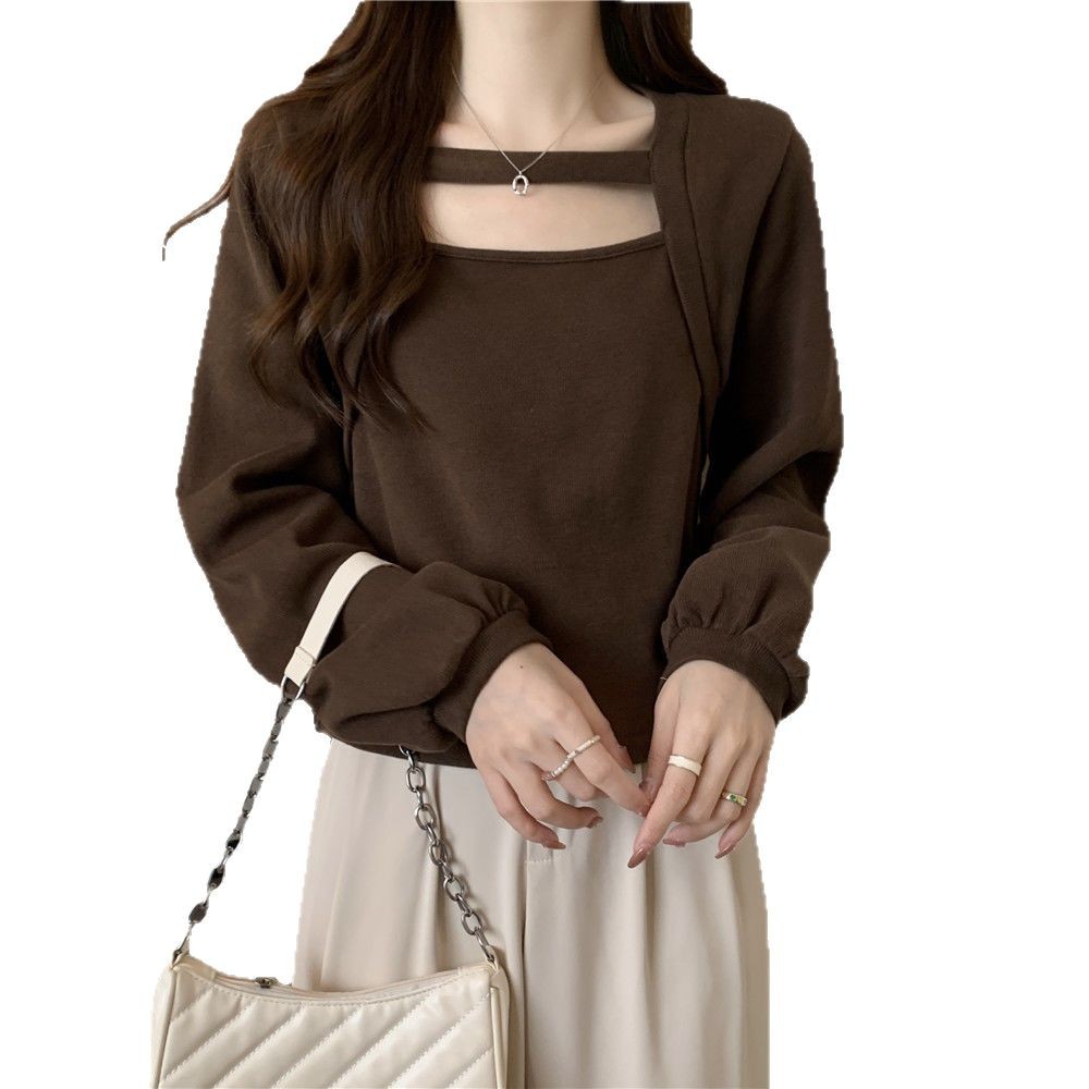 Plus Size Long Sleeve T Shirt for Women Hollow Design Slimming Fit Casual Spring Autumn Wear