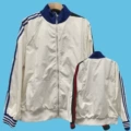 Three-leaf white and blue windproof windbreaker