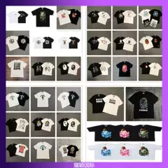 2024 Spring/Summer BAPE Classic Series Camouflage Round Man Letter Printed Collection Short Sleeve Trendy Men's and Women's Casual T-shirt