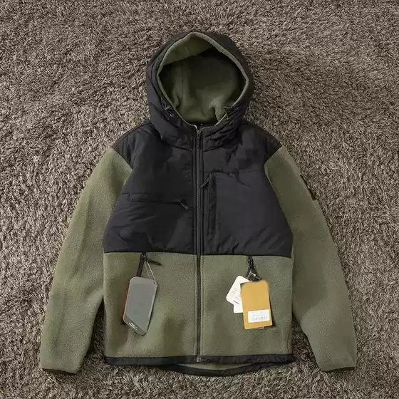 Lamb Velvet Jacket Men's Autumn and Winter Velvet Cotton Outwear Warm Winter Clothing Trendy Brand Youth Hooded Cotton Outwear Cotton Jacket 72051