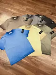 Cross-Border Stone Tie-Dye Trendy Brand Heavyweight 260g Pure Cotton Short-Sleeve T-Shirt Loose Round Neck Basic Style Couple Set