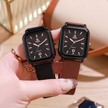 New Wrist Watch Women's Large Dial Square Women's Watch Fashion Light Luxury White Quartz Niche All-Match Women's Watch
