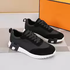 European High-end sneaker Casual Shoes Casual New Simple Genuine Leather Breathable Lace-up Trendy Running Men's Shoes