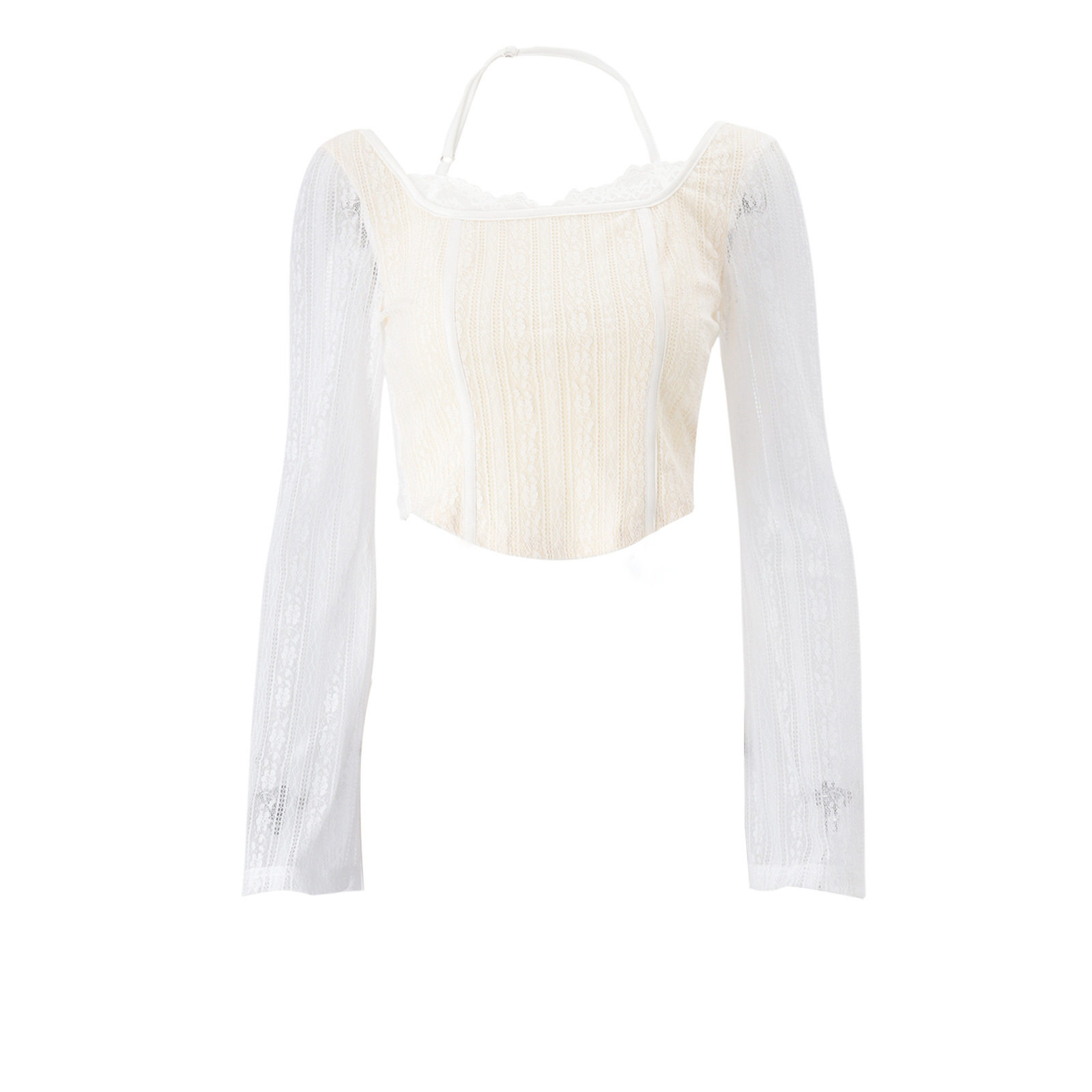Casual Long Sleeve Crop Top Fashionable Minimalist Versatile Design Autumn Womens Apparel Wholesale Available