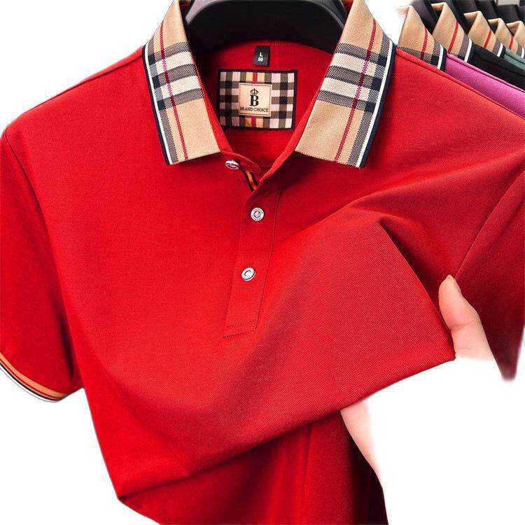 【一件代发】运动T恤夏季男短袖POLO衫翻领Na轻熟百搭男装商务休